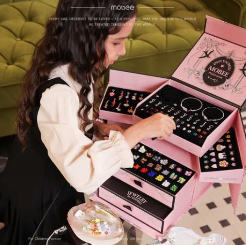 mobee莫贝女孩玩具串珠首饰礼盒儿童手工生日7-14岁 串珠首饰礼盒 商品图2