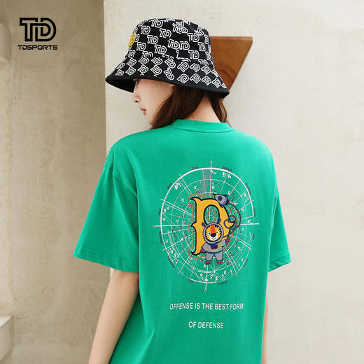 tdsports新款印花黑色渔夫帽四季防晒遮阳帽子百搭休闲 商品图1