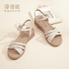 信诺真皮舒适中年妈妈凉鞋2023夏季新款软底坡跟防滑休闲百搭女鞋23L368-6 商品缩略图3