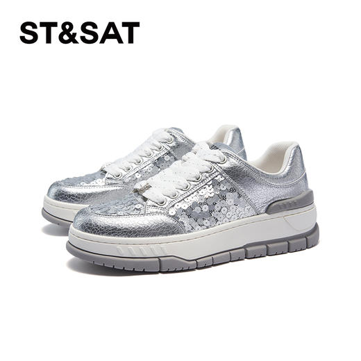 星期六时尚甜酷拼接厚底休闲板鞋SSC3112044 商品图4