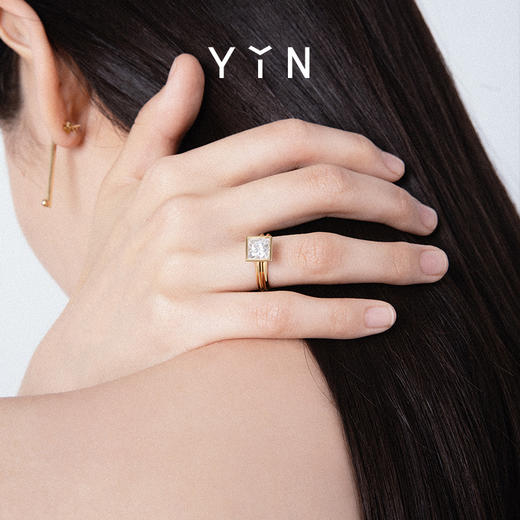 「屹」公主方钻戒-二重 商品图1