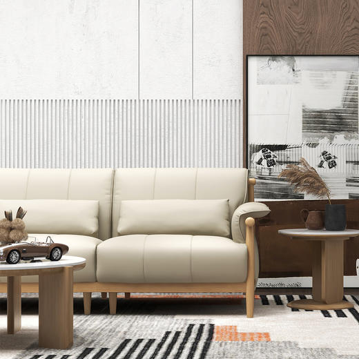 顾家家居整装 现代时尚 布艺固定沙发 KZ.5037-木语·鸥 商品图3