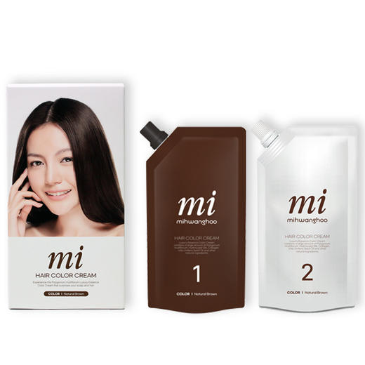 自营（天气丹）-韩国米皇后 优品奢护精华染发膏1剂178g  2剂178g 商品图2