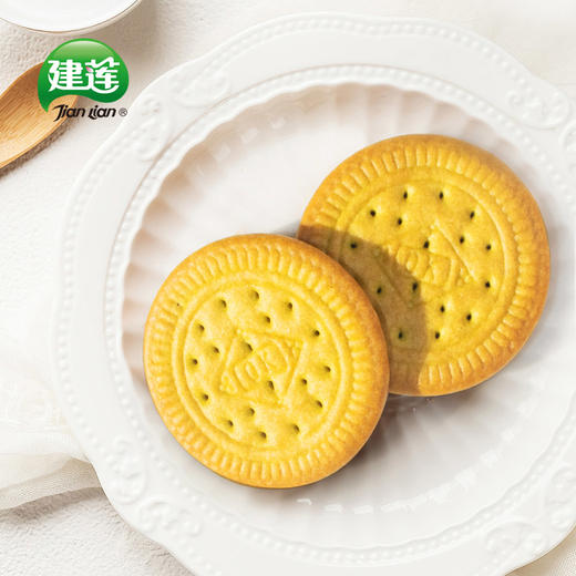 建莲 荷叶奶酥饼干 独立小包装 96g*5盒 荷叶为辅 小麦为主 商品图1