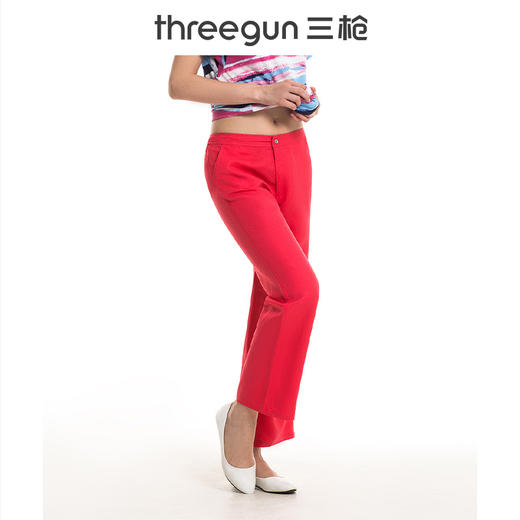 Threegun三枪 【亚麻粘】宽松女士家居长裤睡裤-60559B011 商品图6