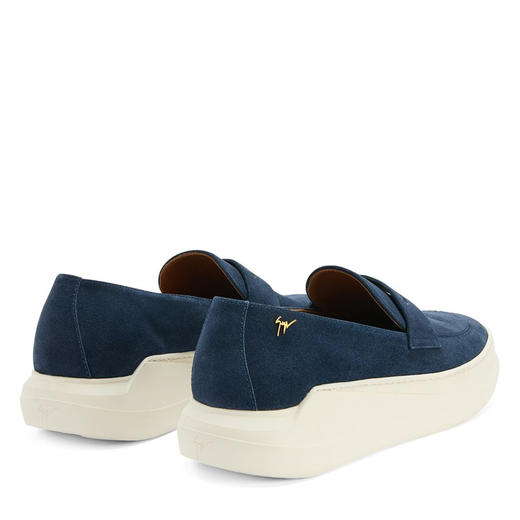 Giuseppe Zanotti 男士金属徽标休闲运动鞋 蓝色 IU30003008 商品图2