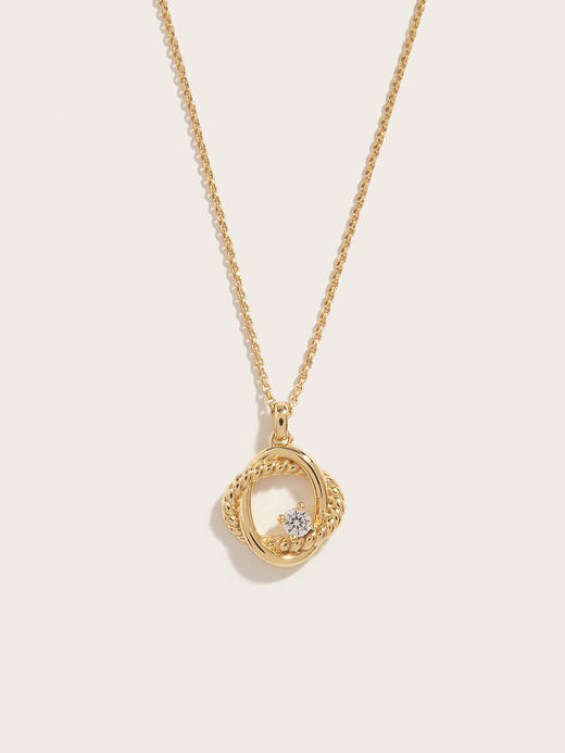 【品牌授权】LACLOCHE纯银镀金星环项链 颜色：14K黄； 材质：925银 商品图0