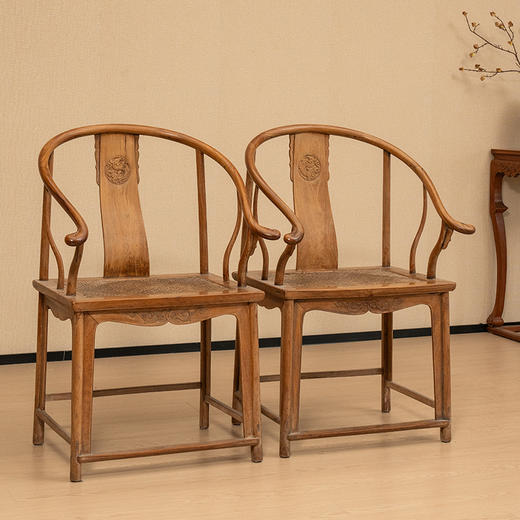 清 红木螭龙纹圈椅（一对） 商品图4