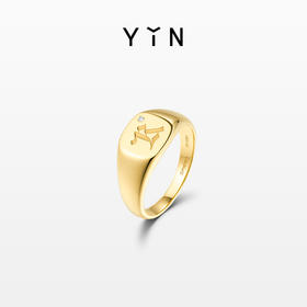 「印」厚重星钻印章戒指