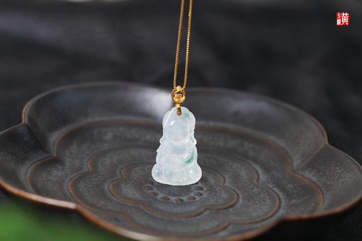 天然翡翠【宝宝佛】 镶嵌：18k 金扣 商品图4