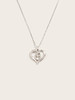 【品牌授权】LACLOCHE纯银母爱桃心项链  白金色 925银 商品缩略图0