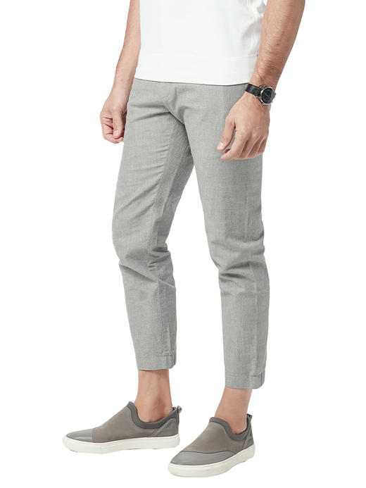 callisto灰色棉混纺休闲裤 SNCPW170GY 商品图1