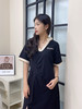 【120-300斤加大码V领连衣裙女】夏季新款 胖mm休闲显瘦开叉中长款T恤连衣裙 商品缩略图1