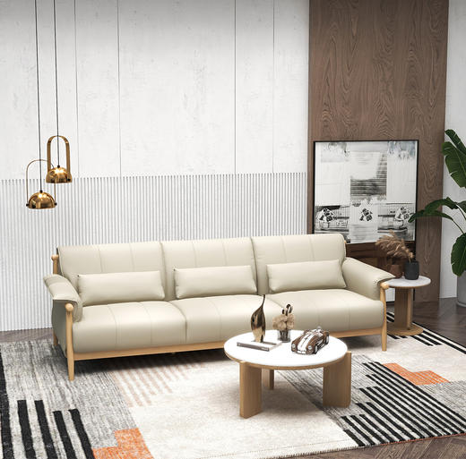 顾家家居整装 现代时尚 布艺固定沙发 KZ.5037-木语·鸥 商品图2