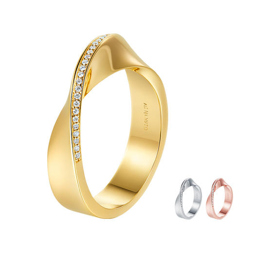 「隐」5.0扭转棱面钻石戒指 商品图4