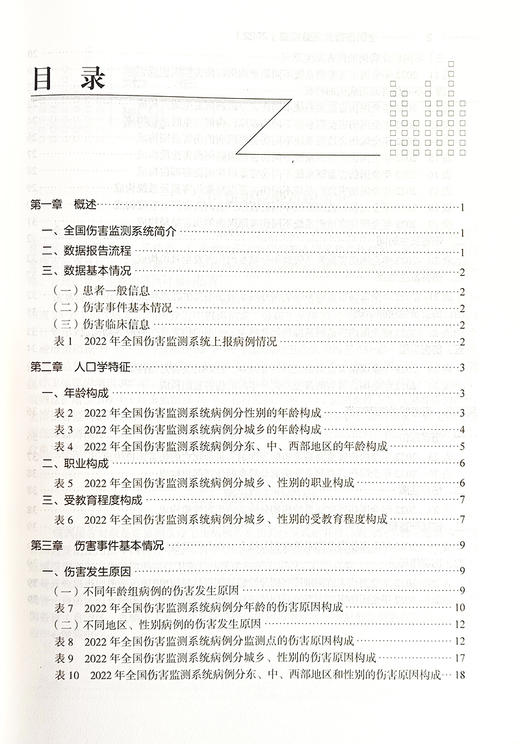 全国伤害验测数据集 2022 中国疾病预防控制中心慢性非传染性疾病预防控制中心 科学技术文献出版社9787523512623  商品图3