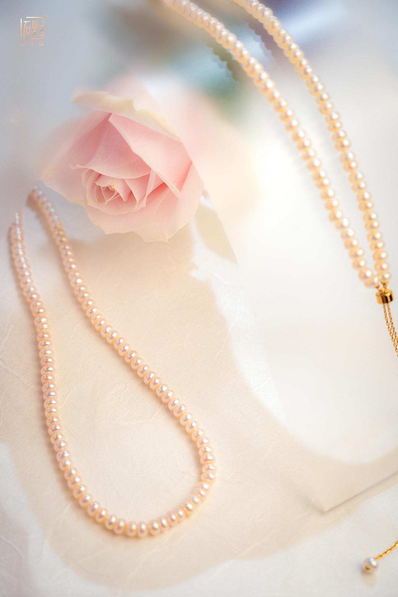 三生石本色·扁圆珍珠多用项链