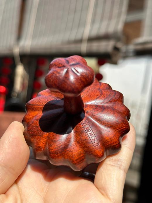 【超舒服的小物件】常州非遗梳篦邢粮木艺紫檀木材质+绵羊角经络按摩木梳养发头疗，按摩梳，更舒适～ 商品图1