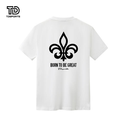 tdsports唐代运动国潮风潮牌纯色印花2024年夏季新款上衣T恤短袖 商品图3