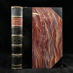1890年 钱伯斯百科全书（卷6） 约百幅版画插图 真皮精装16开