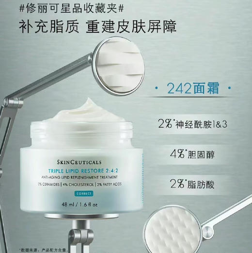 原价1660 修丽可242三重修护面霜皮脂膜修护霜48ml保湿提拉紧致维稳抗老 商品图8
