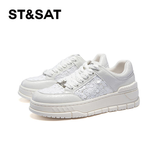 星期六时尚甜酷拼接厚底休闲板鞋SSC3112044 商品图3