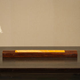 红木嵌竹雕喜上眉梢镇纸