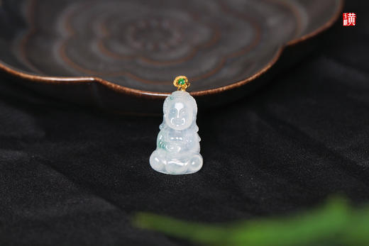 天然翡翠【宝宝佛】 镶嵌：18k 金扣 商品图2