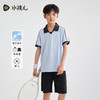 水孩儿童装夏季新款男童速干套装时尚POLO领短袖简约纯色运动短裤 商品缩略图2