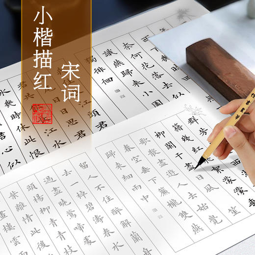 墨点字帖 静心手抄小楷描红宋词  成人毛笔字书法纸初学者小楷入门软笔描红字帖(李亲惠) 商品图1