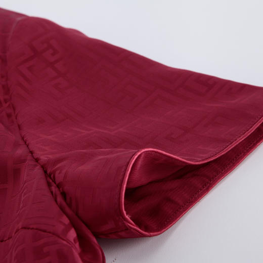 PF8H1斯尔丽2024新款旗开得胜提花改良腰间收褶挡肚放摆改良旗袍连衣裙 商品图5