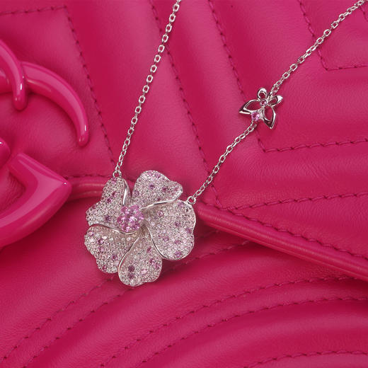 【品牌授权】安妮海瑟薇同款，传奇品牌LACLOCHE纯银桃花运项链 商品图2