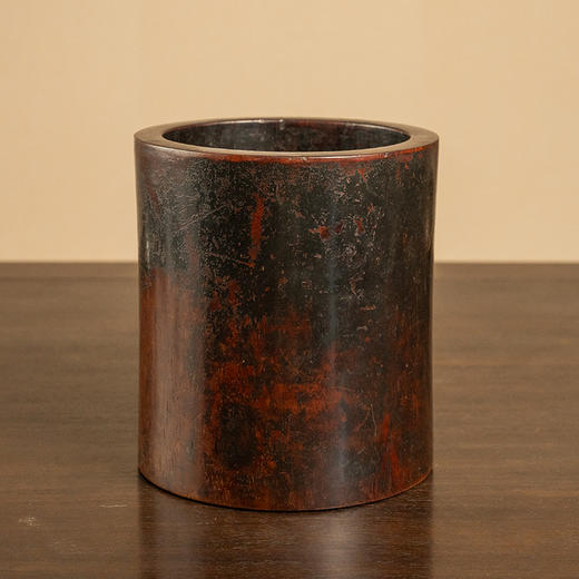 清 黄花梨束腰笔筒 商品图4