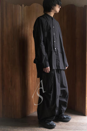 Toogood 男士黑色PEDLAR口袋束脚裤