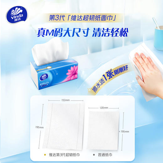 【官方包邮】维达超韧抽纸M码3层150抽24包箱装（自然无香） 商品图7