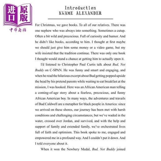 【中商原版】纽伯瑞：我叫巴德,不叫巴弟 纽伯瑞金奖 Bud, not Buddy 获奖作品 儿童文学故事插图小说 平装 英文原版 7-12岁 商品图3