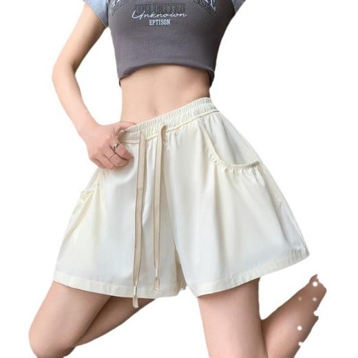 【花瓣运动短裤】女夏季薄款a字高腰宽松休闲设计感抽绳直筒阔腿热裤 商品图4