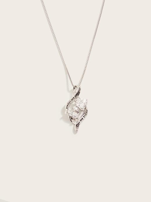 【品牌授权】LACLOCHE纯银镀白金闺蜜项链 颜色：白金色； 材质：925银 商品图0