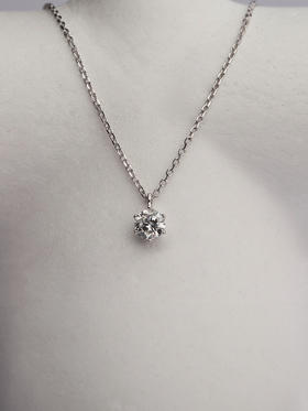 LUCINE 单钻项链设计师原创锁骨链女款百搭钻石18K黄金礼物