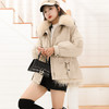 皮草外套女简约时尚兔毛内胆可拆卸短款秋冬季派克服女款CN107-DL699 商品缩略图1