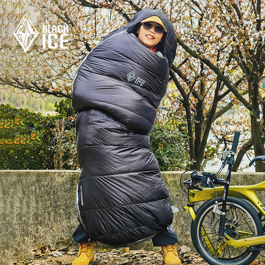 黑冰E400/E700/E1000户外露营睡袋鹅绒信封式羽绒睡袋可拼接（新标准） 商品图5