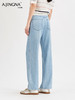 【舒爽百搭】阿菁娜轻国风高腰直筒醋酸夏日凉凉裤F29X210008 商品缩略图5