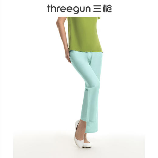 Threegun三枪 【亚麻粘】宽松女士家居长裤睡裤-60559B011 商品图0