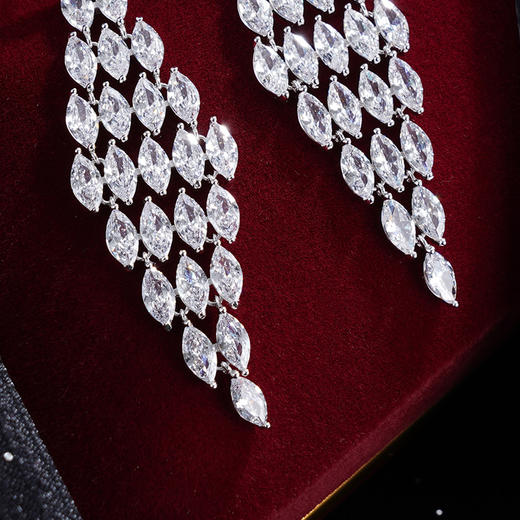 子佩集S925银【浮光】耳钉【Y-7140201】纯银时尚几何菱形锆石2405 商品图1