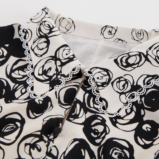 PF8B5斯尔丽24新款定位花配腰带收腰放摆显高显瘦连衣裙 商品图4