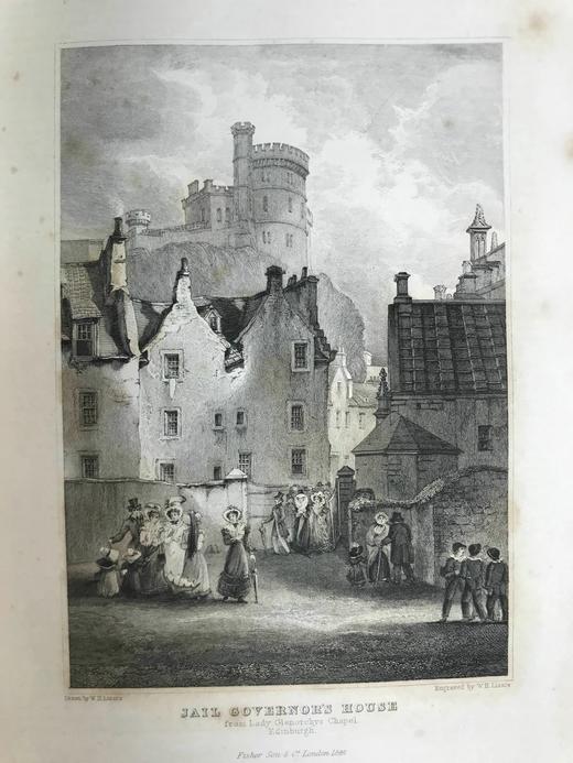 1844年 司各特小说集（卷2） 配精美版画插图 真皮精装16开 商品图11