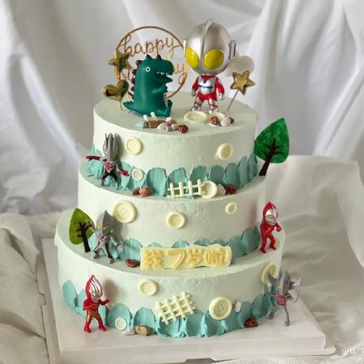 【奥特曼勇闯天涯三层创意蛋糕】 商品图0