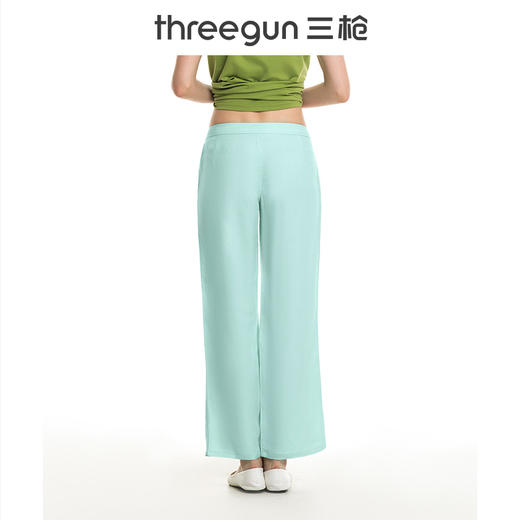 Threegun三枪 【亚麻粘】宽松女士家居长裤睡裤-60559B011 商品图2