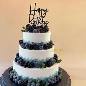 【蓝莓可可三层创意蛋糕】