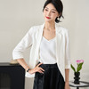 米思阳2026春季新款通勤职业西装100%醋酸小个子七分袖薄款外套女2653 商品缩略图0